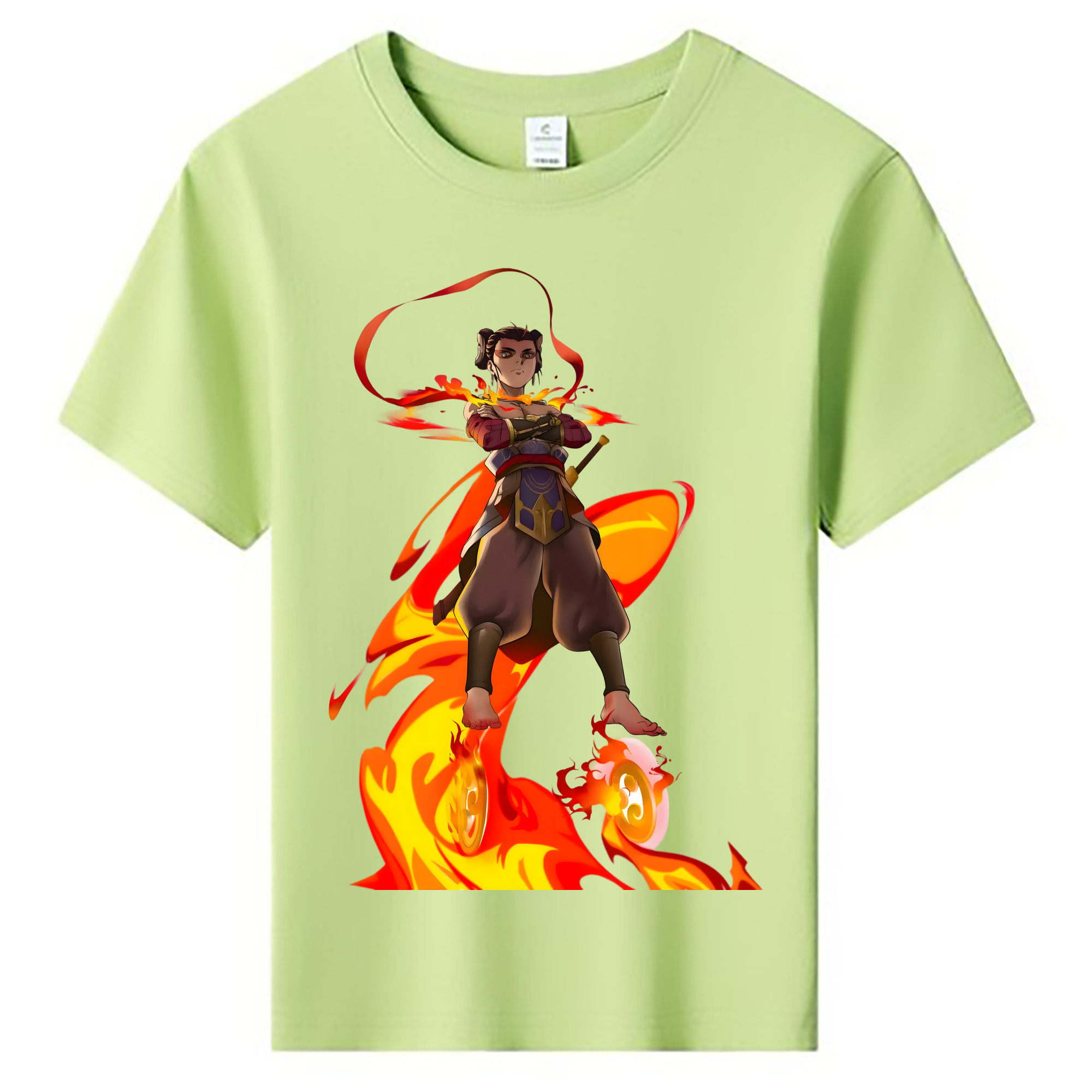 （画像用） Ne Zha 2 ナタ 魔童の大暴れ 綿100％キッズTシャツ（フロントプリント）